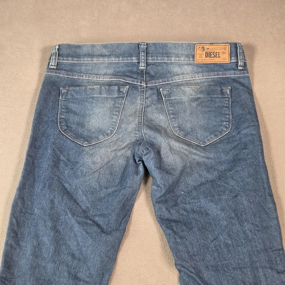 Diesel Jeans Womens 32 Blue Livier Super Slim Jegging Low Waist Stretch Denim